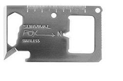 Fox Survival Card Steel 7cm x 4cm-1836-a